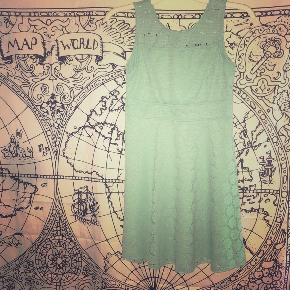 Mint Colored Lace Dress